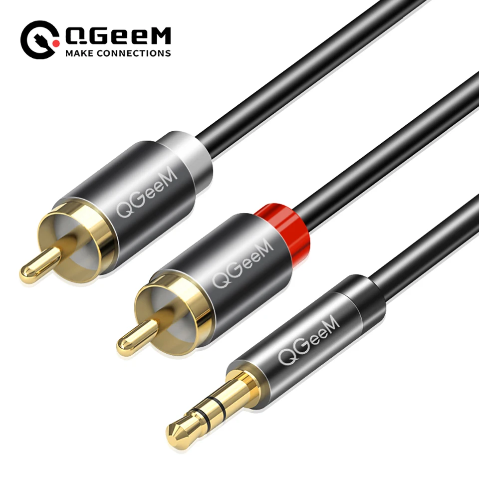 Home Cinema Tv - QGeeM RCA 케이블 2RCA-3.5 오디오 케이블