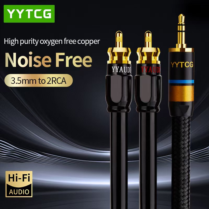 Home Cinema Tv - YYTCG RCA 케이블 HiFi 스테레오 3.5mm