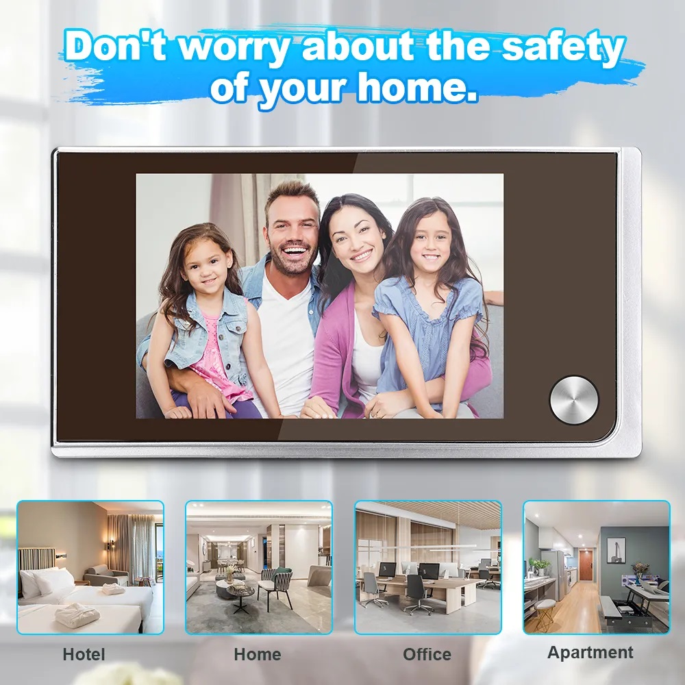 Home Cinema Wireless - 3.5인치 카메라 틈구멍 초인종 120 °