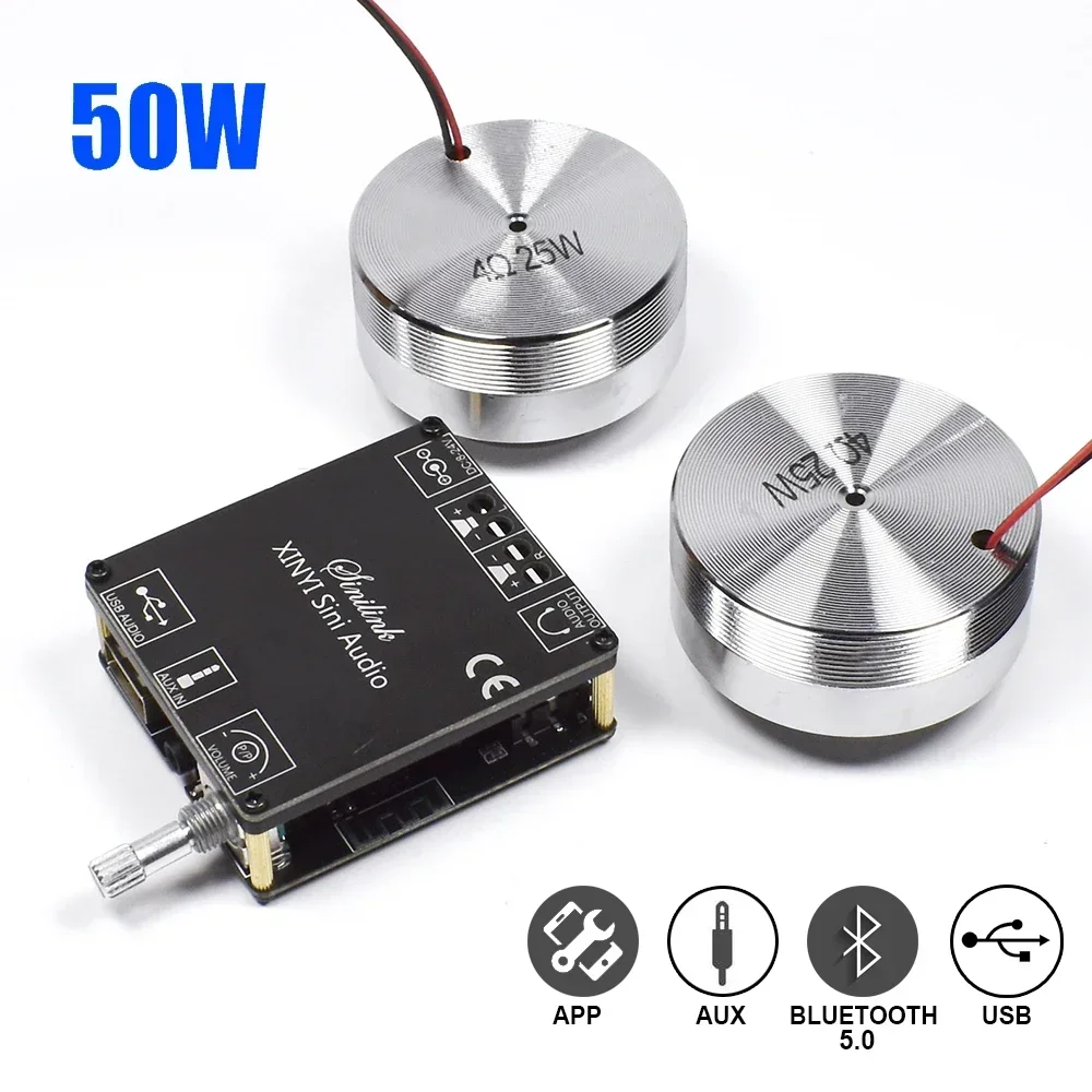 Audio Home Cinema - 2*25W 휴대용 스테레오 진동 스피커 오디오