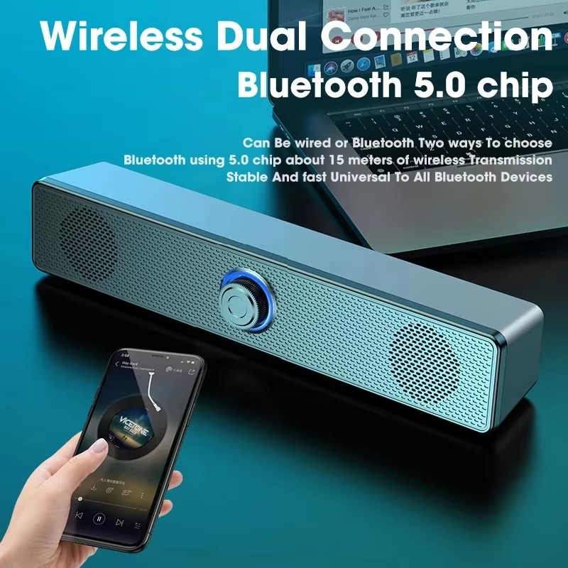 음악 사운드바 컴퓨터 카이샤 데 솜 유선 및 무선 블루 - Home Cinema Tv 리뷰 및 가격