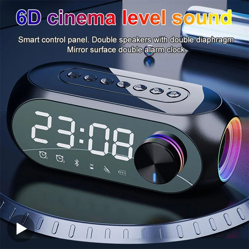 알람 시계 라디오 FM 블루투스 스피커 휴대용 서브 우 - Home Cinema Chairs 리뷰 및 가격